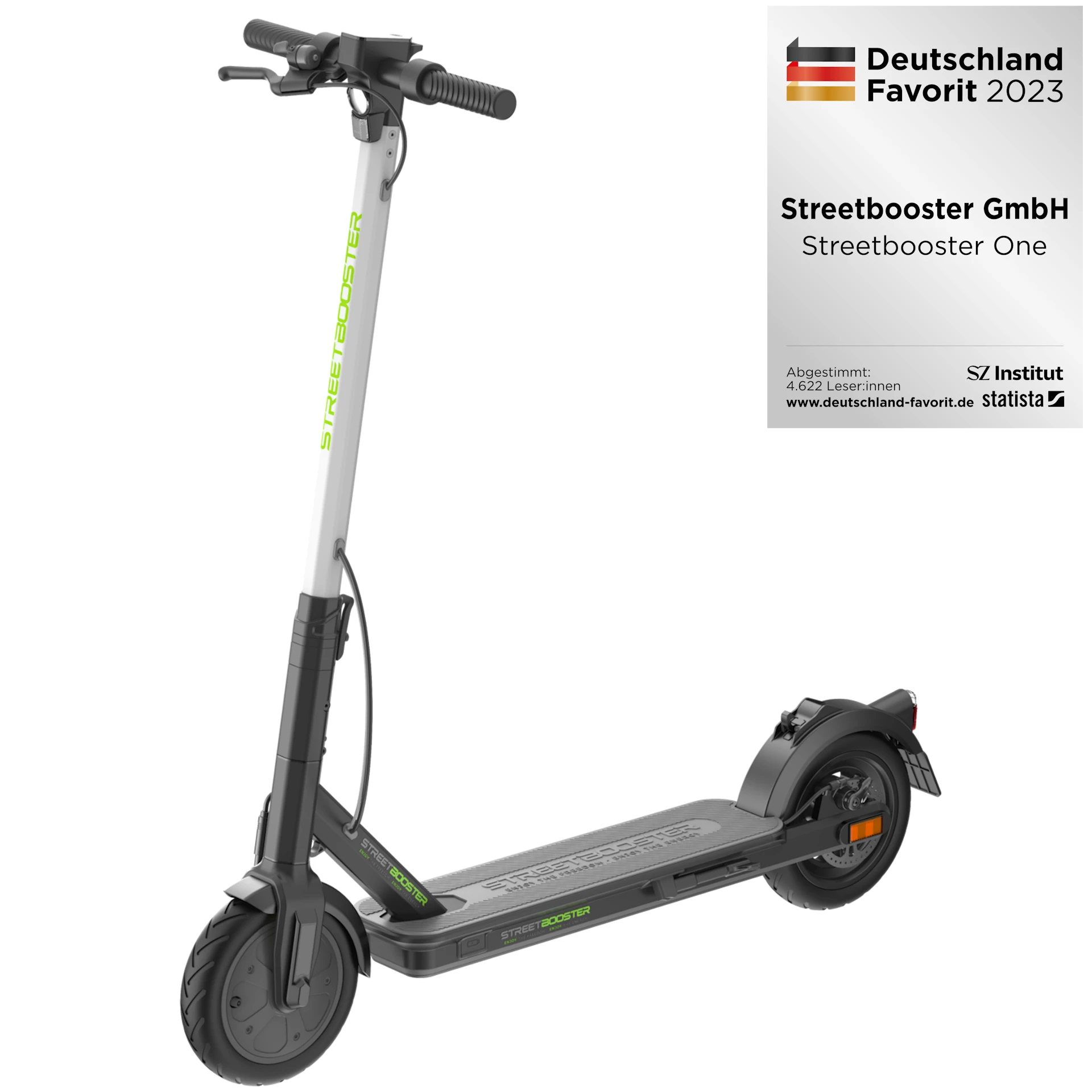 E-Scooter STREETBOOSTER One schwarzweiß