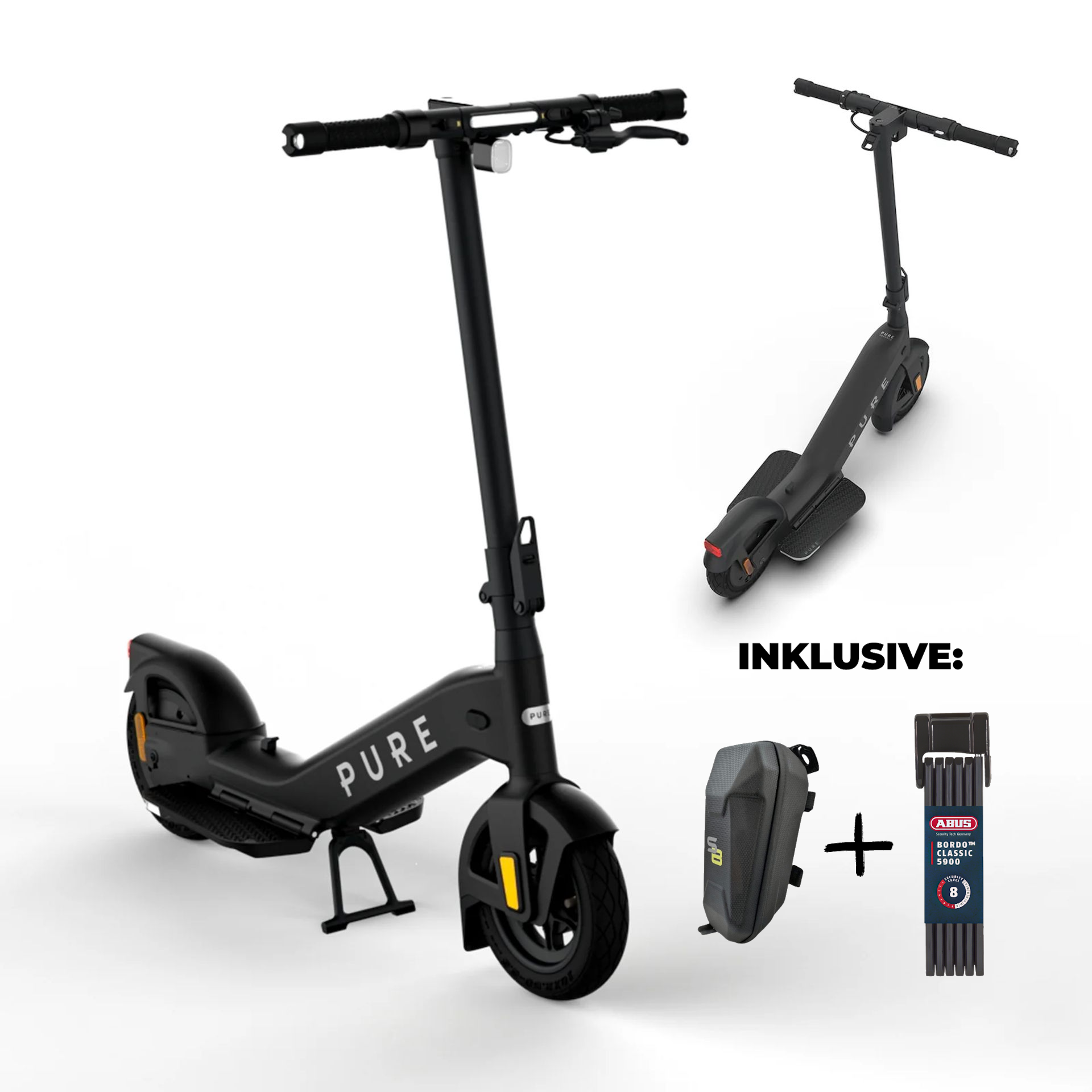 PURE Advance Schwarz, Roller, Transport, Fahrzeug, E-Scooter