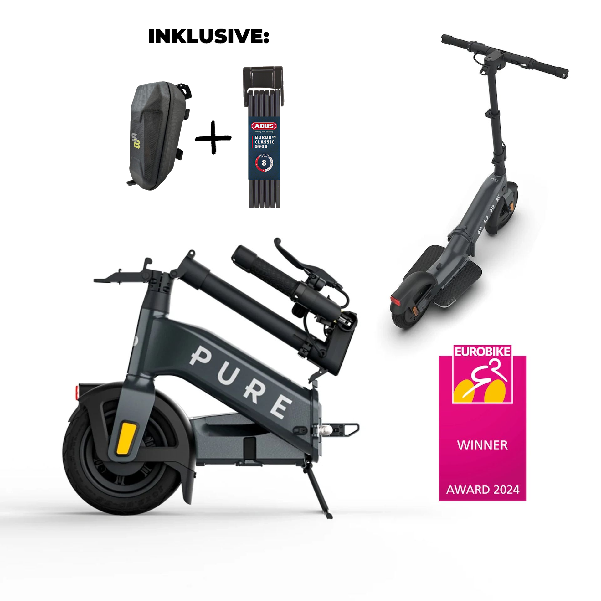 PURE Flex Mercury Grey - B-Ware, Roller, Transport, Fahrzeug